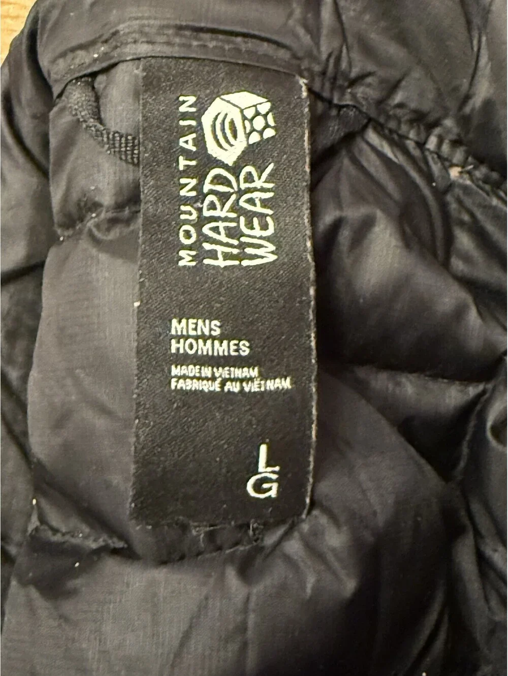 Mountain Hardwear Temescalborz Jacket Mens L Black Down Puffer Zip Pristine!